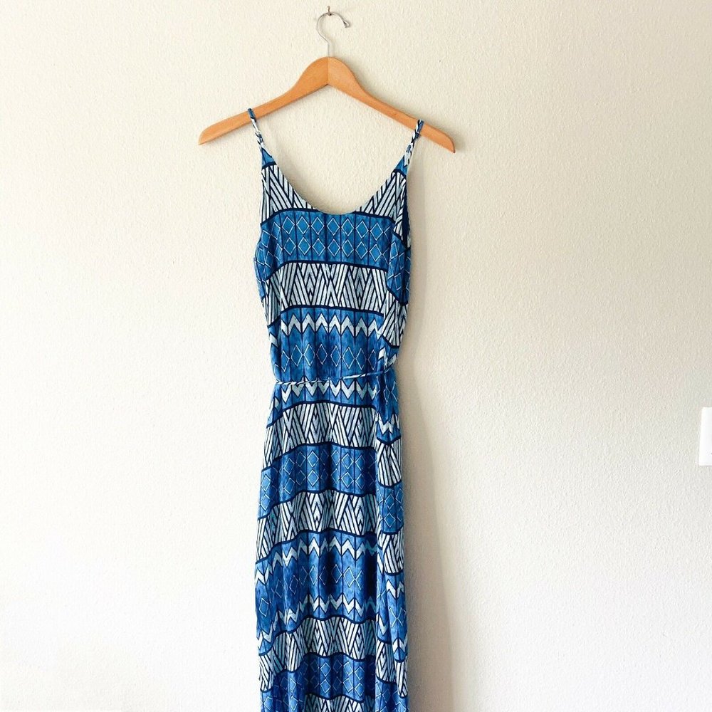 Rory Beca blue summer maxi side slit sleeveless - Picture 3 of 8